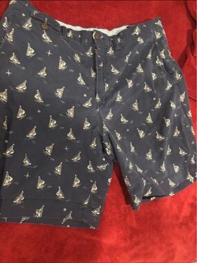 Ralph Lauren Navy Blue Sailboat Print Men’s Shorts